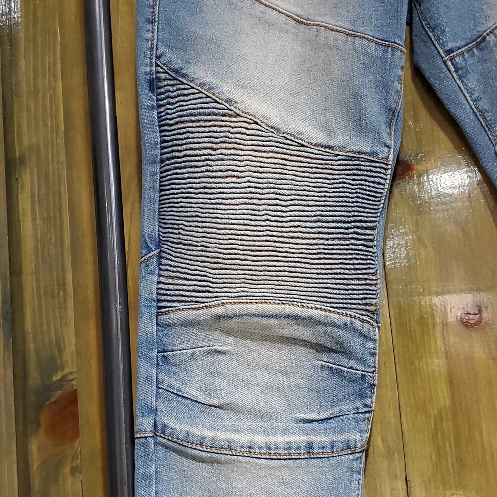 NEW TRUE RELIGION Rocco Moto Relaxed Skinny DENIM JEANS WAIST 28 INSEAM